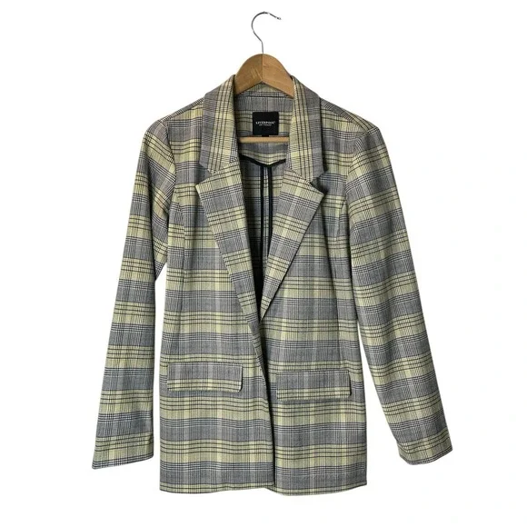 Liverpool Los Angeles Plaid Blazer Jacket Women Size S Open Single Breasted‎ - Picture 2 of 8